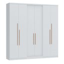 Ver imagem 3 de Guarda-Roupa 6 Portas 2 Gavetas Sonata New Branco/Line