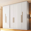 Ver imagem 1 de Guarda-Roupa 6 Portas 2 Gavetas Sonata New Branco