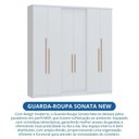Ver imagem 5 de Guarda-Roupa 6 Portas 2 Gavetas Sonata New Branco