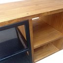 Ver imagem 5 de Rack Banco Sapateira Multiuso Industrial - Ferro em Preto e Madeira Cor Castanheira