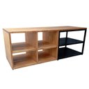 Ver imagem 7 de Rack Banco Sapateira Multiuso Industrial - Ferro em Preto e Madeira Cor Castanheira