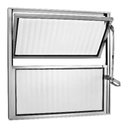 Ver imagem 1 de Vitro Basculante Aluminio Brilhante 40x40