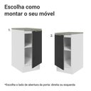 Ver imagem 4 de Balcão de Cozinha 40 cm 1 Porta Branco/Preto Lux Madesa