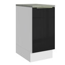 Ver imagem 1 de Balcão de Cozinha 40 cm 1 Porta Branco/Preto Lux Madesa