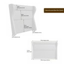 Ver imagem 3 de Cama Box com Cabeceira Queen Elegante Courino Marrom - Sallar Home