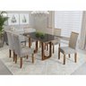 Conjunto Sala de Jantar Mesa Antonela 160cm com 6 Cadeiras Julia - 1