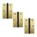 Ver imagem 1 de Dobradiça Leve 3 1/2" Ferro Pino Reversível Latonado Cartela 3 Unidades Isero