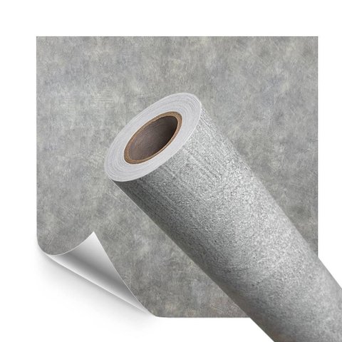Papel de Parede Adesivo Vinilico Decor Premium Cimento Queimado Cinza Claro 500x60cm