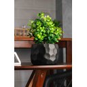 Ver imagem 3 de Cachepot de Cimento com Planta Artificial Prisma Preto 10cm X 29cm