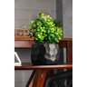 Cachepot de Cimento com Planta Artificial Prisma Preto 10cm X 29cm - 3