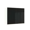 Ver imagem 1 de Armário Aéreo Madesa Lux 80cm 2 Portas Branco Preto