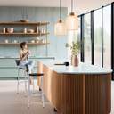 Ver imagem 6 de Kit 2 Banquetas Alta Banco para Balcão Junco Preto Àrea Gourmet Ilha Bancada bares Churrasqueira