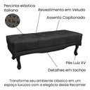 Ver imagem 4 de Recamier 0,90m com Pés Luis Xv e Capitonê em Tecido Veludo Vicenza - Lucadi