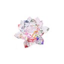Ver imagem 1 de Enfeite Decoração de Cristal Vidro Flor de Lotus para Sala Quarto Cristaleira Grande 13cm:colorido
