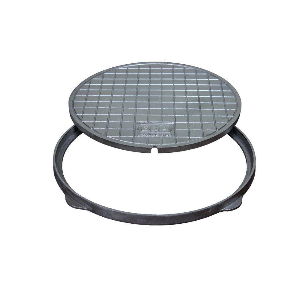 Tampa Tampão de Chão T060 em Alumínio Circular Simples 60cm - 3