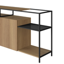 Ver imagem 7 de Buffet Aparador Bar Industrial Retrô 2 Portas 2 Nichos Madeira/Aço 135cm York