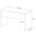 Ver mais imagens de Kit Escritório 3 Peças Escrivaninhas, Armário Alto, Armário Baixo e Gaveteiro em Tamburato