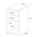 Ver imagem 7 de Kit Escritório 3 Peças Escrivaninhas, Armário Alto, Armário Baixo e Gaveteiro em Tamburato