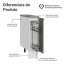 Ver imagem 3 de Balcão Porta-temperos 20 Cm 1 Porta Branco/cinza Vik Madesa
