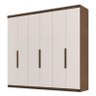 Guarda Roupa Casal Evidence Plus 6 Portas e 4 Gavetas Jacarandá/Off White - Zanzini Móveis - 1
