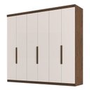 Ver imagem 1 de Guarda Roupa Casal Evidence Plus 6 Portas e 4 Gavetas Jacarandá/Off White - Zanzini Móveis