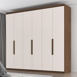 Guarda Roupa Casal Evidence Plus 6 Portas e 4 Gavetas Jacarandá/Off White - Zanzini Móveis - 2 Guarda Roupa Casal Evidence Plus 6 Portas e 4 Gavetas Jacarandá/Off White - Zanzini Móveis - 2