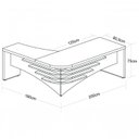 Ver imagem 5 de Conjunto Escritório com Mesa Diretor Ld Balcão 2 Portas 3 Gavetas Tamburato Artany