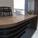 Ver imagem 7 de Conjunto Escritório com Mesa Diretor Le Balcão 2 Portas 3 Gavetas Tamburato Artany Marrom/Preto/Charuto