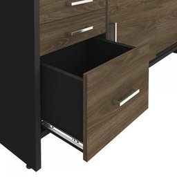 Conjunto Escritório com Mesa Diretor LD Balcão 2 Portas 3 Gavetas Tamburato Artany - 13