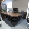 Conjunto Escritório com Mesa Diretor LD Balcão 2 Portas 3 Gavetas Tamburato Artany - 2