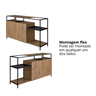 Buffet Aparador Bar Industrial Retrô 2 Portas 2 Nichos Madeira/Aço 135cm York - 8