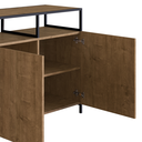 Ver imagem 6 de Buffet Aparador Bar Industrial Retrô 2 Portas 2 Nichos Madeira/Aço 135cm York