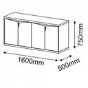 Ver imagem 7 de Conjunto Home Office 3 Peças Mesa em L, Armário 2 Portas e Balcão 4 Y37 Artany Nogal Preto