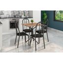 Ver imagem 1 de Conjunto Mesa Thais com 4 Cadeiras 056 Tampo em Madeira