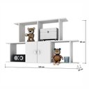 Ver imagem 2 de Nicho de Parede Percasa 2 Portas 125cm MDP Branco com Puxadores de Urso Acabamento Lacca