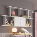 Ver imagem 3 de Nicho de Parede Percasa 2 Portas 125cm MDP Branco com Puxadores de Urso Acabamento Lacca