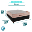 Ver imagem 2 de Kit Cama Box Bau + Cabeceira + Colchão Casal Molas Ensacadas - Airtech - Ortobom