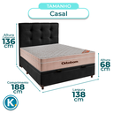 Ver imagem 3 de Kit Cama Box Bau + Cabeceira + Colchão Casal Molas Ensacadas - Airtech - Ortobom