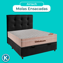 Ver imagem 4 de Kit Cama Box Bau + Cabeceira + Colchão Casal Molas Ensacadas - Airtech - Ortobom