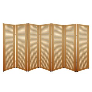 Biombo Ripado 7 Folhas C/ 14 Pezinhos