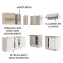 Ver imagem 5 de Armário de Cozinha Completa de Canto 349cm Branco/Branco/Crema Glamy Madesa 01
