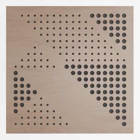 Painel Acústico Absorvedor Decorativo Skal05 60x60mm Maestra:nogal