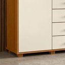 Ver imagem 5 de Cômoda com Sapateira Mega 5 Gavetas MDP-MDF Cinamomo-Off-White Movelaria Store