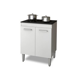 Balcão de Cozinha para Cooktop 4 Bocas com 2 Portas Nauru - Branco - 1