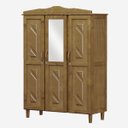Ver imagem 2 de Guarda-roupa 3 Portas 3 Gavetas Brasil Imbuia Madeira Pinus - Cavazotto