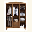 Ver imagem 3 de Guarda-roupa 3 Portas 3 Gavetas Brasil Imbuia Madeira Pinus - Cavazotto