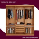Ver imagem 6 de Guarda-Roupa Casal 100% MDF 3 Portas de Correr 4 Gavetas e Espelho Chile Off White/Marromle