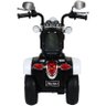 Moto Eletrica Infantil 3 Rodas Tr 1501 6v Branco Preto - Belfix - 4