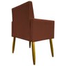 Kit 4 Poltronas Decorativas Mari Suede Pé Palito 30cm Castanho - 6