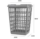 Ver imagem 5 de CESTO ROUPA SUJA 48 LITROS ORGANIZADOR GRANDE MULTIUSO LAVANDERIA QUARTO TELADO ROUPEIRO GRANDE 48L 